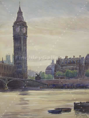 BIG BEN WITH DOME OF WESTMINSTER CENTRAL HALL IN CENTRE