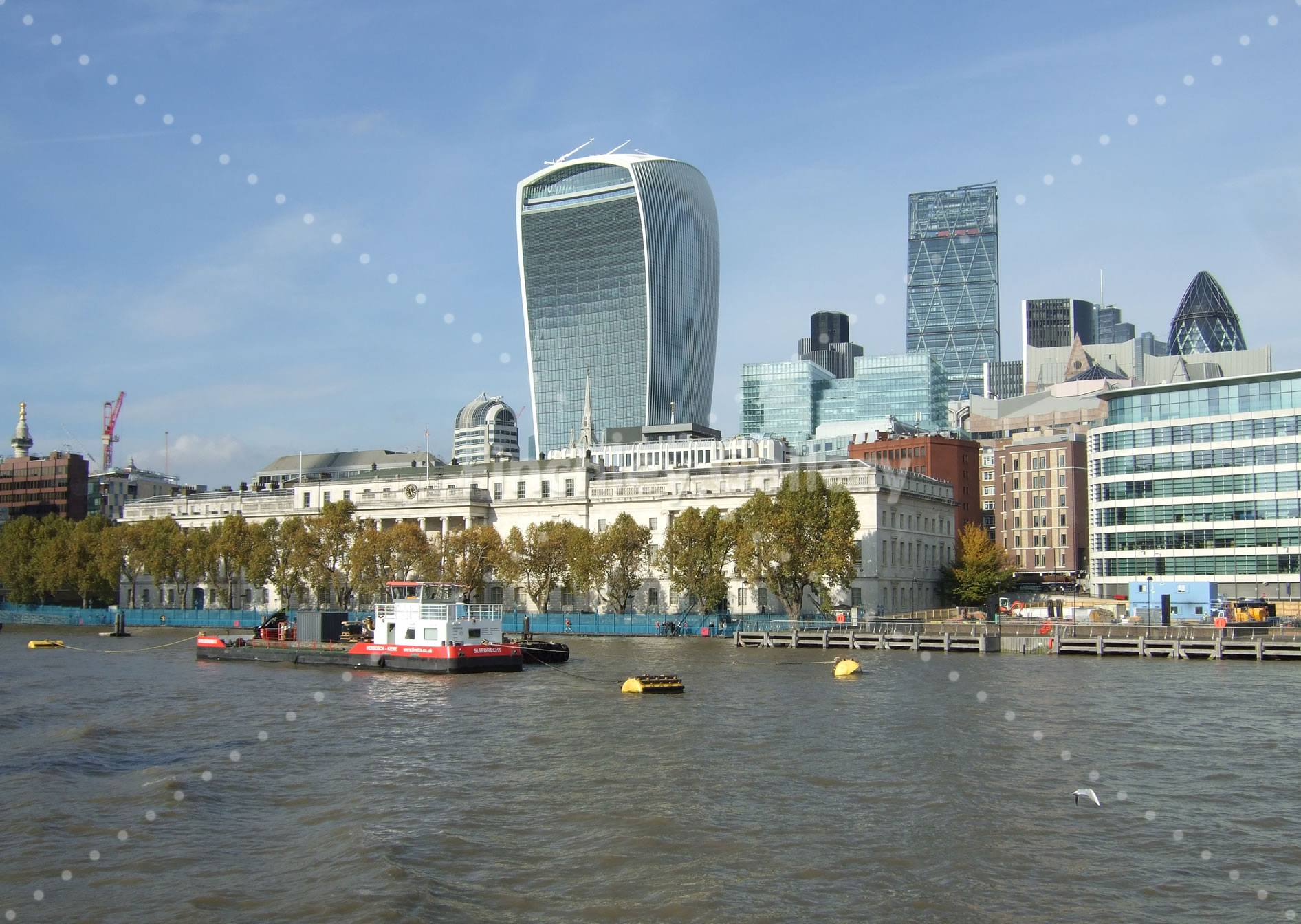 London's changing skyline The Monument to the Great Fire is on the left of picture