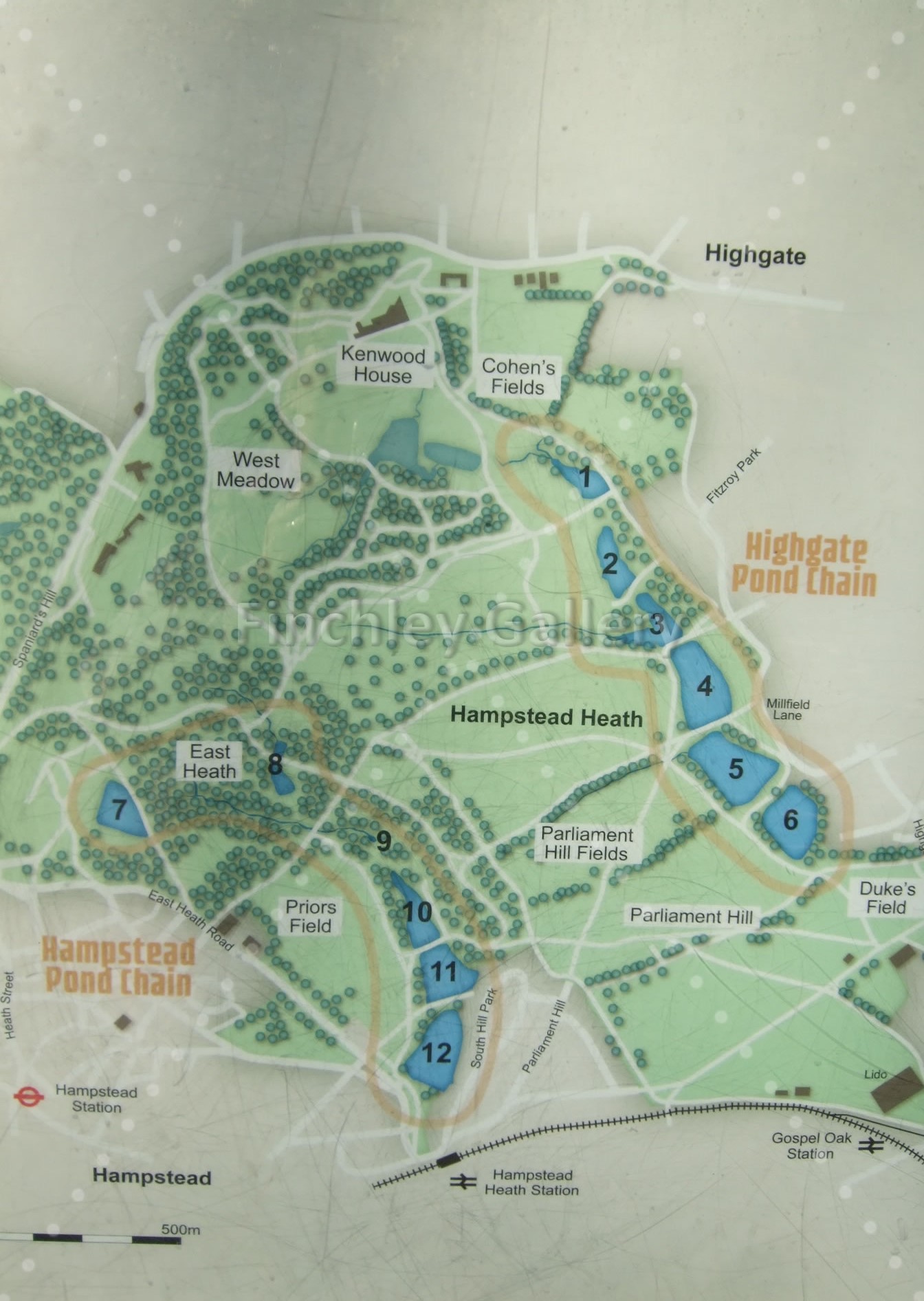 Hampstead Pond Map