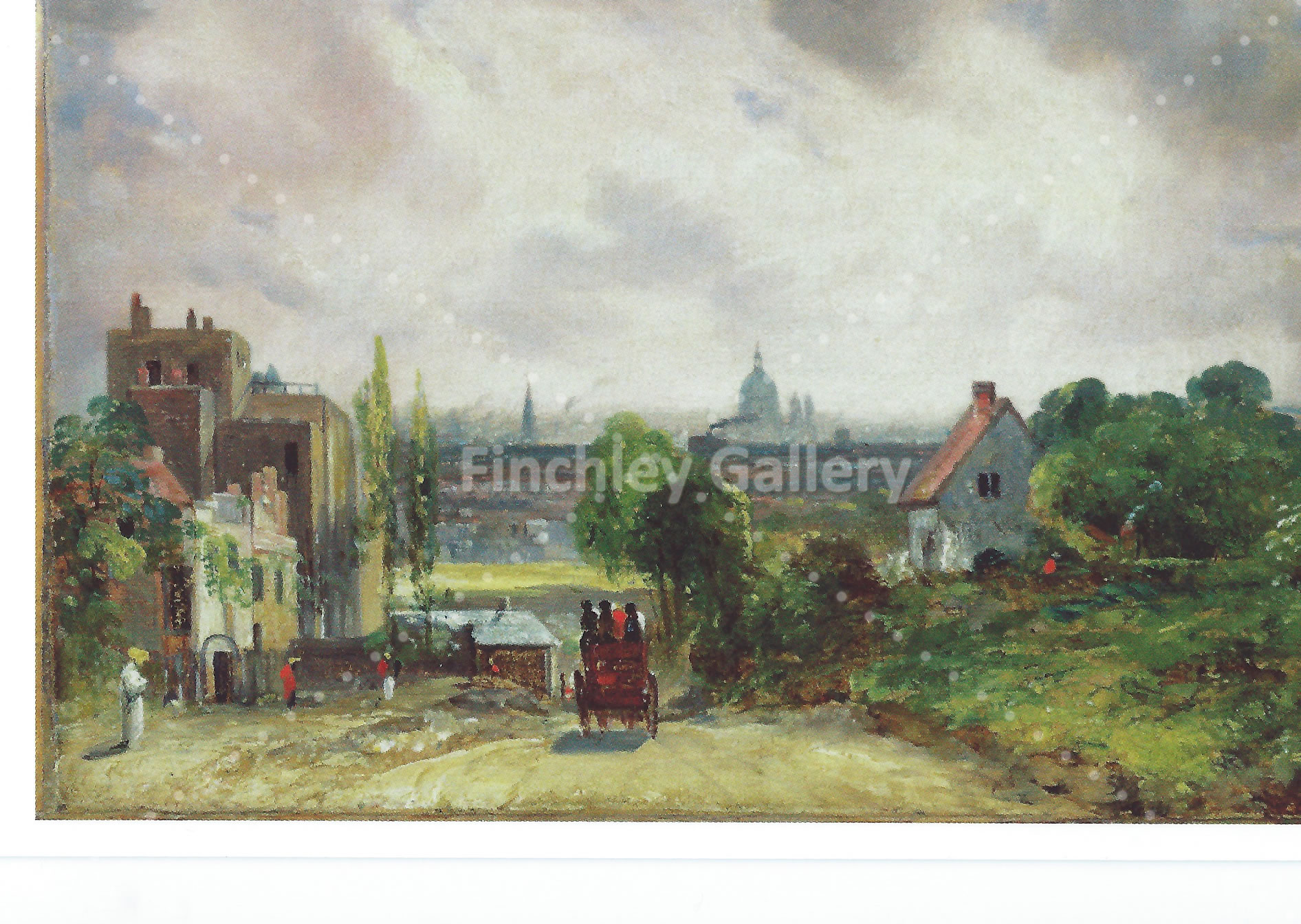 London from Highgate Old painting