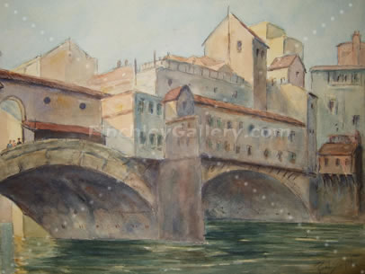 PONTE VACCHIO, FLORENCE, ITALY, 1928