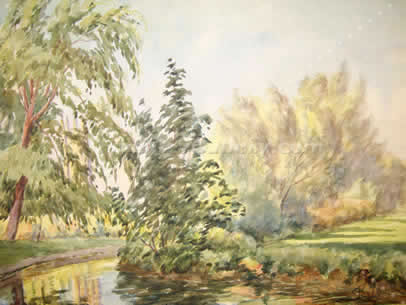 EVENING ON THE RIVER CHERWELL, OXFORD, JUNE 1941