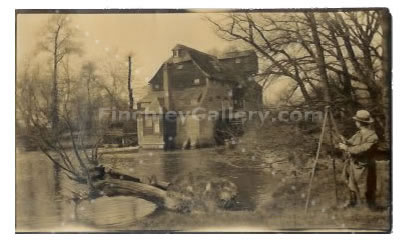 PAUL SMYTH PAINTING HOUGHTON MILL IN HUNTINGDONSHIRE