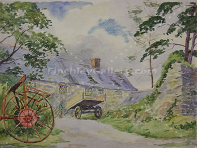 SHED IN THE PENTRE, TREGARON, SECOND PAINTING